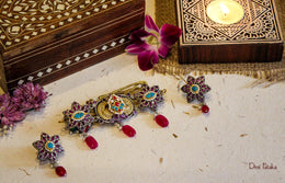 Alankaar Pink Flower Choker