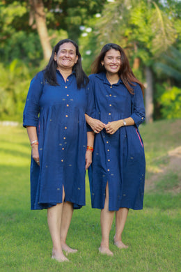 Handwoven Kala Cotton Shirt Dress - Fursat