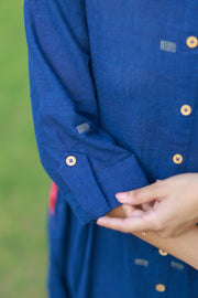 Handwoven Kala Cotton Shirt Dress - Fursat