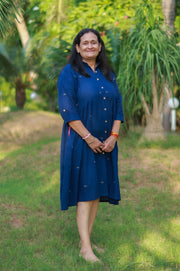 Handwoven Kala Cotton Shirt Dress - Fursat