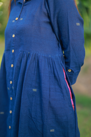 Handwoven Kala Cotton Shirt Dress - Fursat
